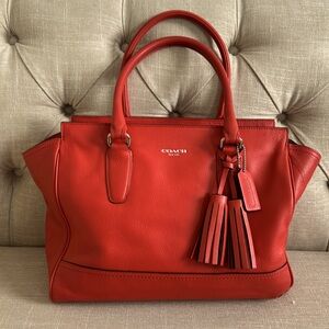 Coach, orange tote.
